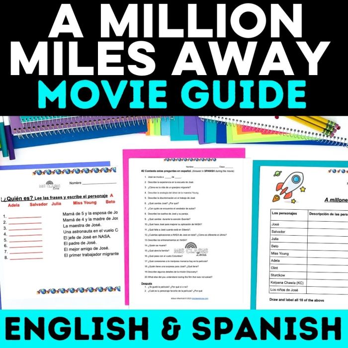 A million miles away worksheet