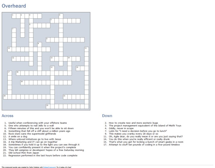 Agile for one's age crossword