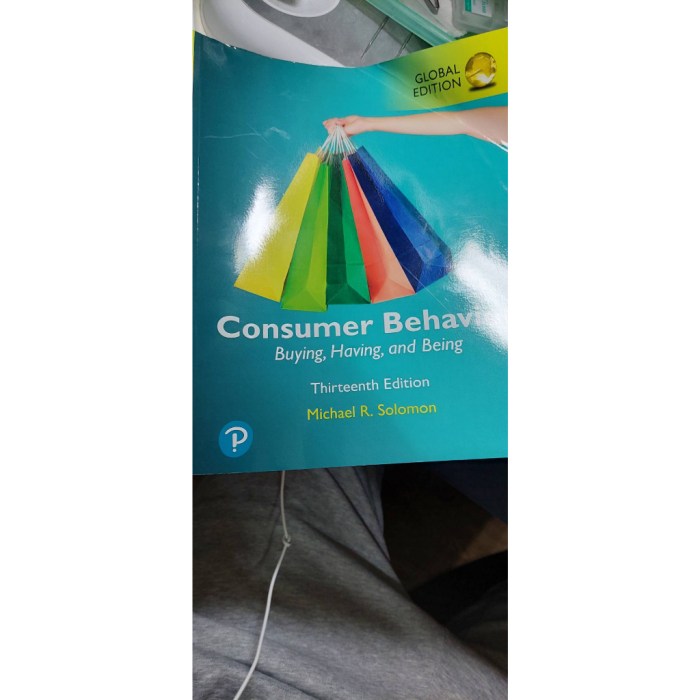 Consumer behavior buying having and being 13th edition