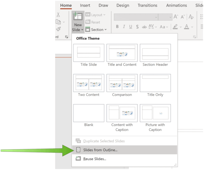 Word powerpoint microsoft chart xml save open document office 2007 create presentation hyperlink click slides then select outline excel file