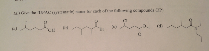 Give the systematic iupac name for the following.