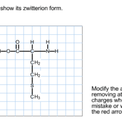 Modify methionine to show its zwitterion form